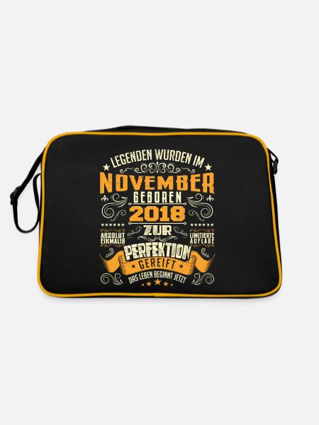 Im November 2018 geboren - Sac Retro - noir/or - Dos