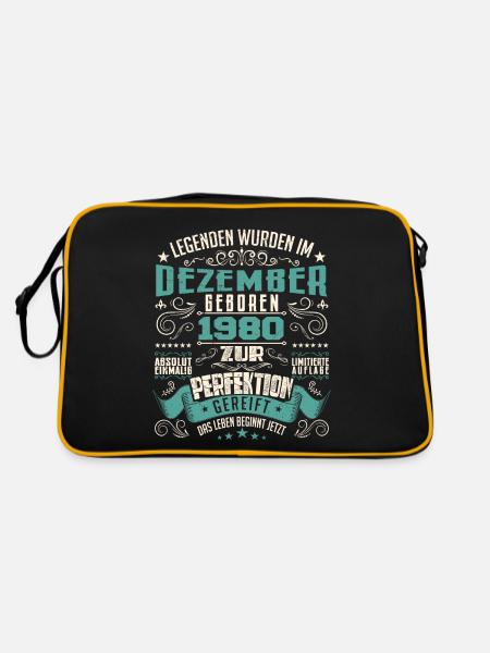 Legenden werden geboren im Dezember 1980 - Sac Retro - noir/or - Dos