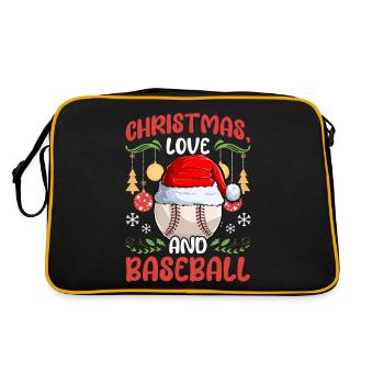 Joueur de baseball Club Amour de Noël - Sac Retro - noir/or - Dos