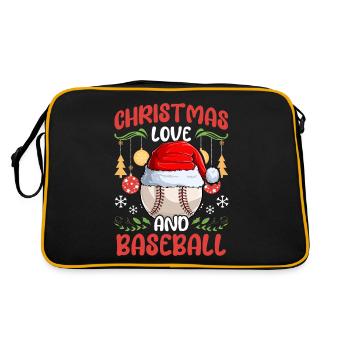 Joueur de baseball Club Amour de Noël - Sac Retro - noir/or - Dos