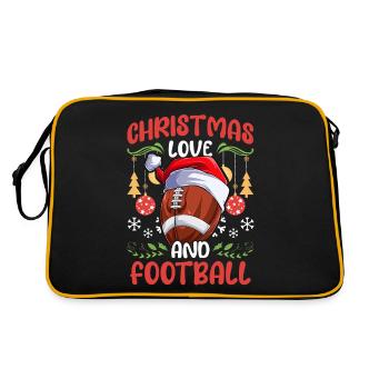 Équipe de football universitaire Amour de Noël - Sac Retro - noir/or - Dos