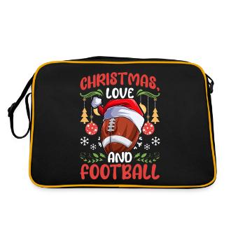 Équipe de football universitaire Amour de Noël - Sac Retro - noir/or - Dos