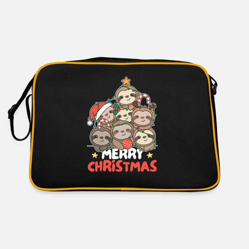 Sloth Christmas Tree Merry Christmas Retro Bag