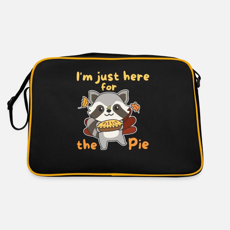 thanksgiving day outfits Truthahn Waschbär mit Pie Retro Tasche
