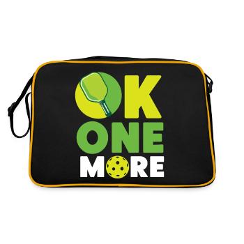 Pickleball Ok One More - Retro Tasche - Schwarz/Gold - Hinten