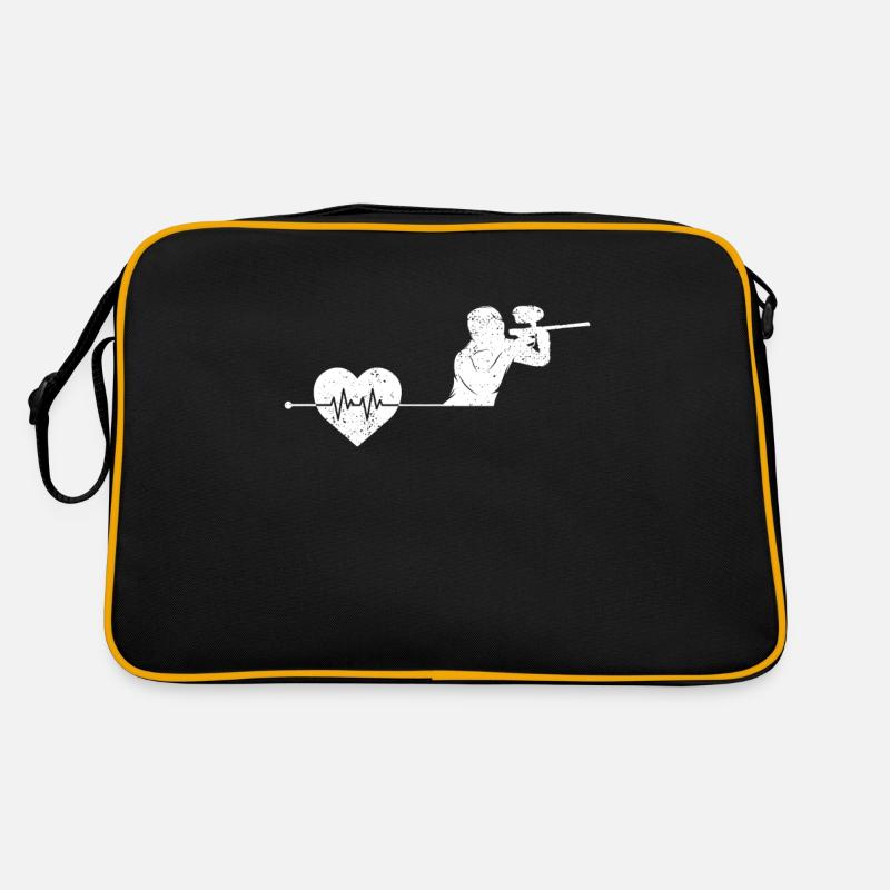 Paintball Herzschlag Retro Tasche