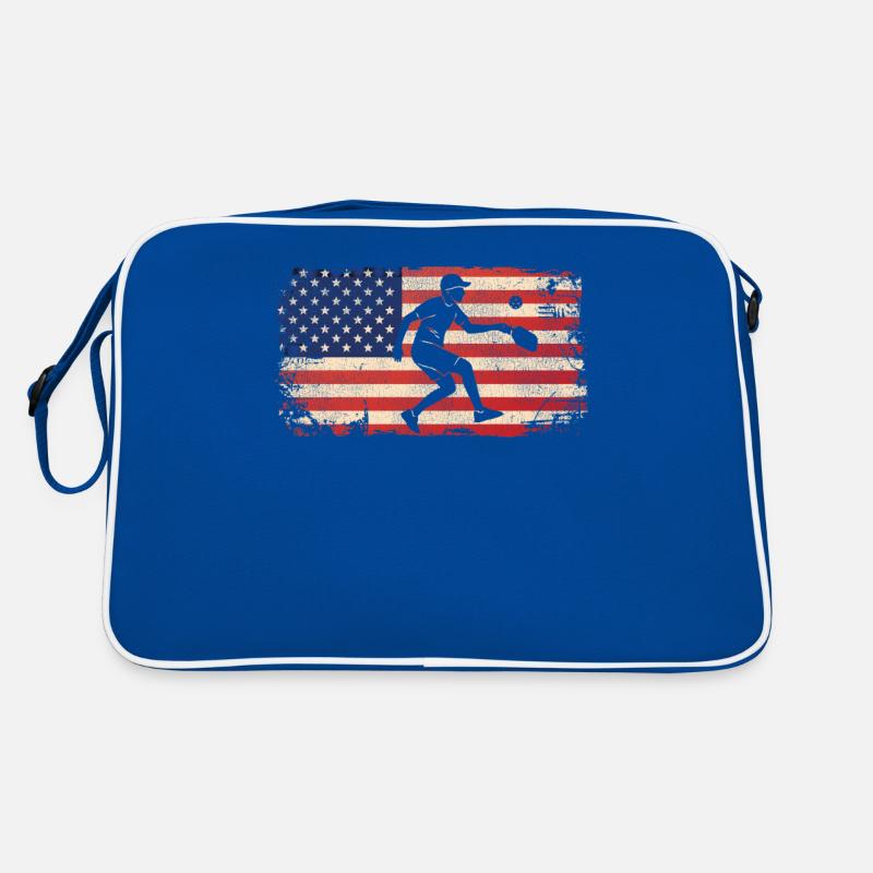 Pickleball drapeau américain vintage Sac Retro