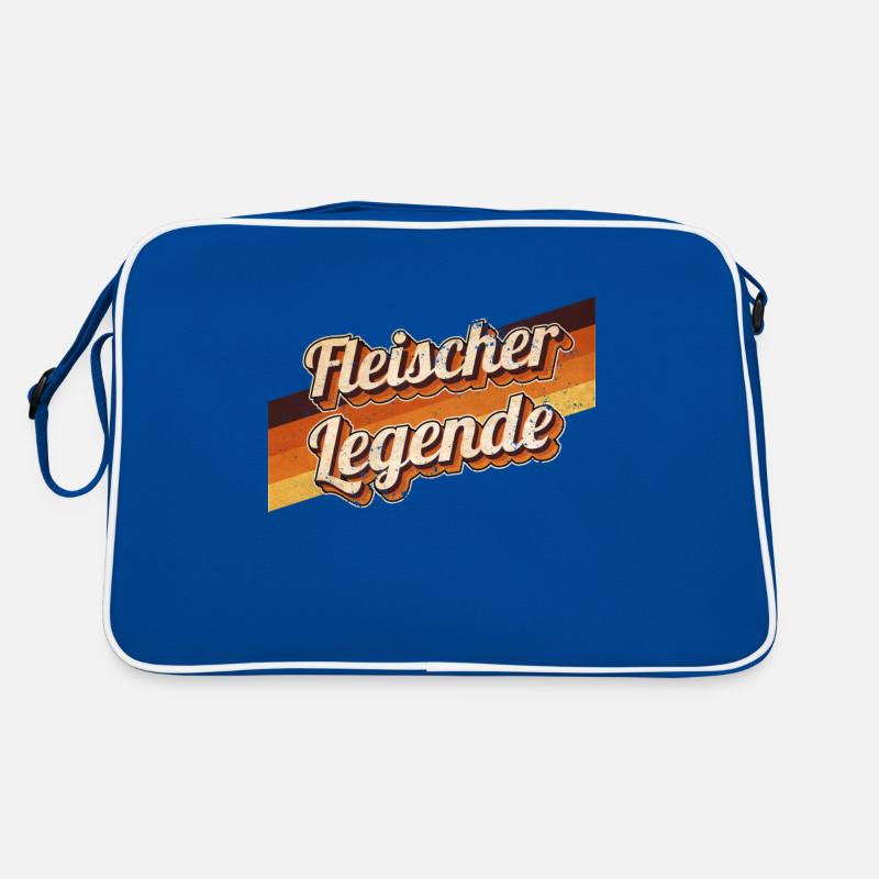 Metzger Geburtstag als Legende geboren Fleischer Retro Tasche