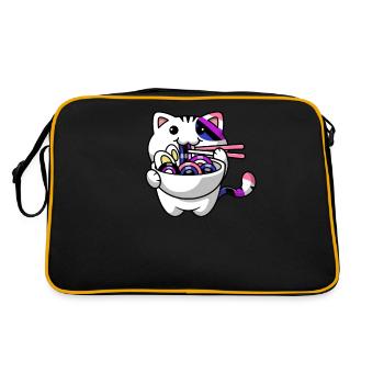 Genderfluid Proud Kawaii Car Ramen Noodles Genderf - Retro Bag - black/gold - Back