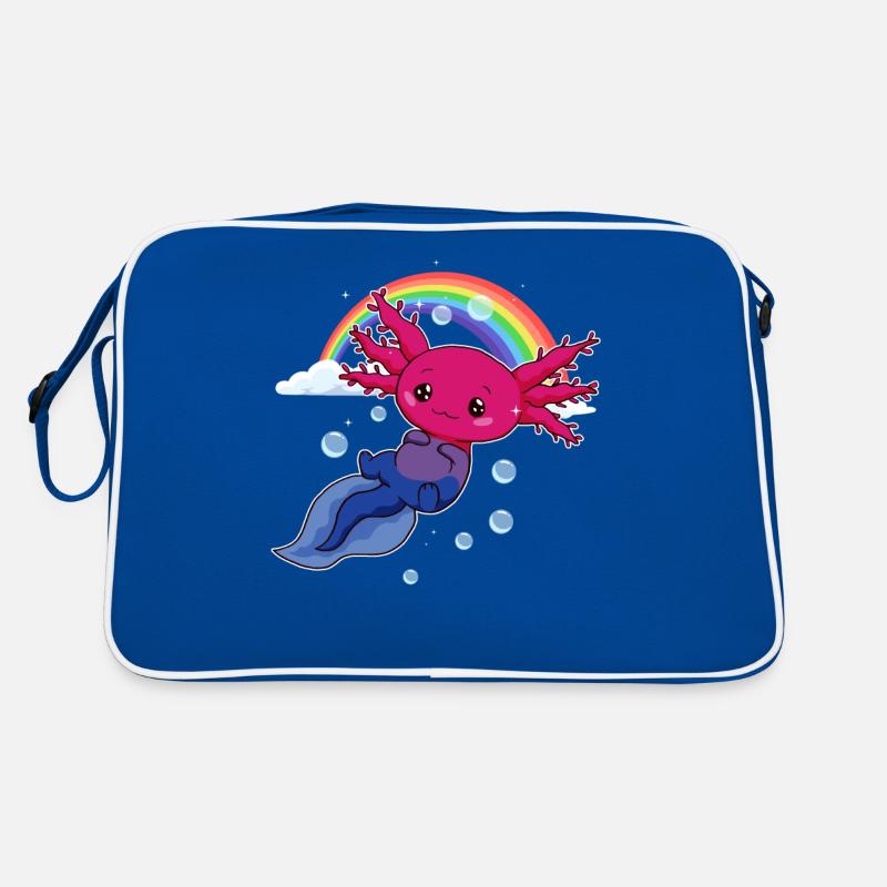 Bisexual Pride Bi Kawaii Axolotl Bisexual Flag Sac Retro