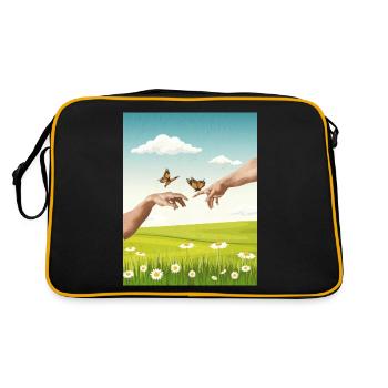 Design esthétique Bloomcore par Adam Butterfl - Sac Retro - noir/or - Dos