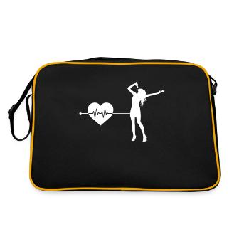 Singing heartbeat - Retro Bag - black/gold - Back