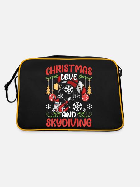 Skydive Skydive Christmas Love and Skydiving - Retro Bag - black/gold - Back