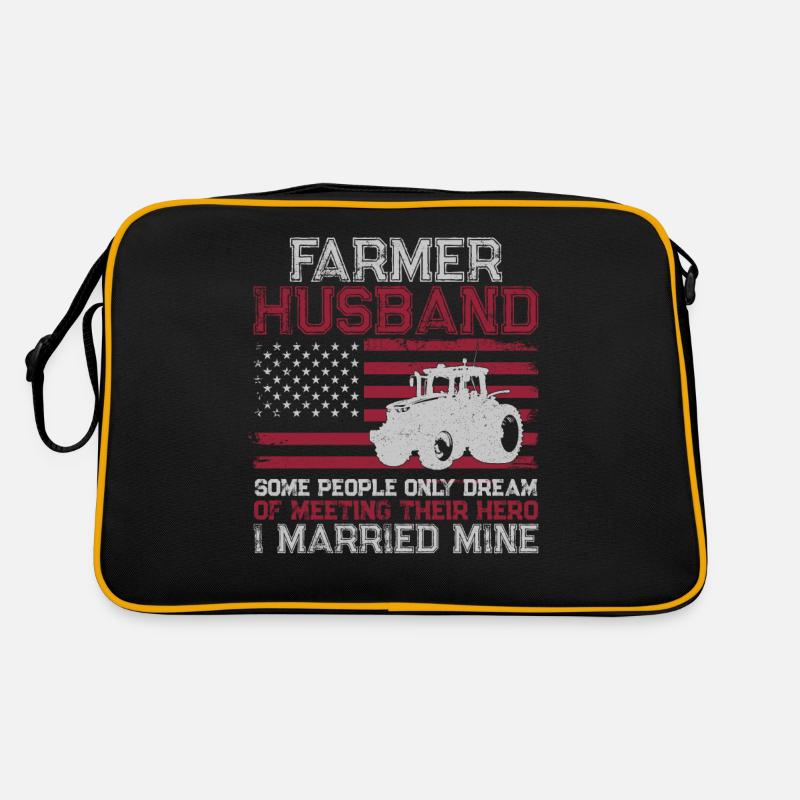 Farming Farmer Husband Tractor Retro Bag