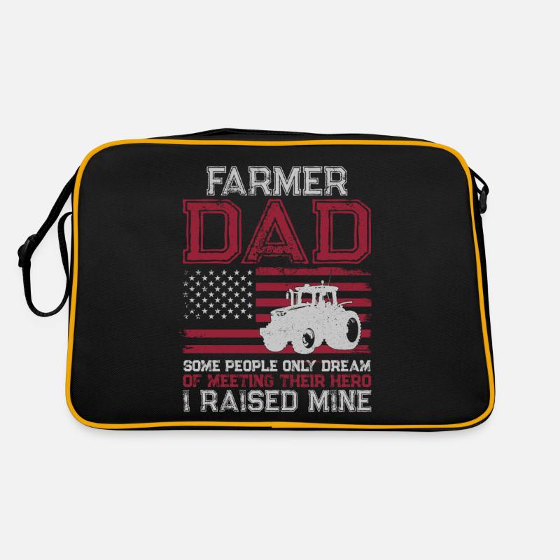 Farming Farmer Dad Father Tractor Retro Bag