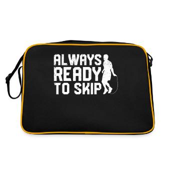 Lustiges Springseil Springseil springen Seil sprin - Retro Tasche - Schwarz/Gold - Hinten