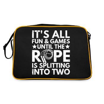 Lustiges Springseil Springseil Springseil Skip Rop - Retro Tasche - Schwarz/Gold - Hinten