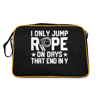 Lustiges Springseil Springseil - Retro Tasche - Schwarz/Gold - Hinten