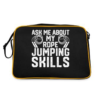 Lustiges Springseil Springseil - Retro Tasche - Schwarz/Gold - Hinten