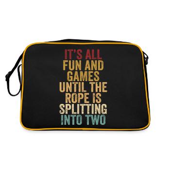 Lustiges Springseil Springseil Springseil Seil spa - Retro Tasche - Schwarz/Gold - Hinten