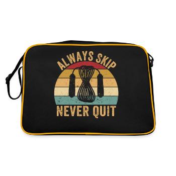 Lustiges Springseil Springseil springen Seil sprin - Retro Tasche - Schwarz/Gold - Hinten