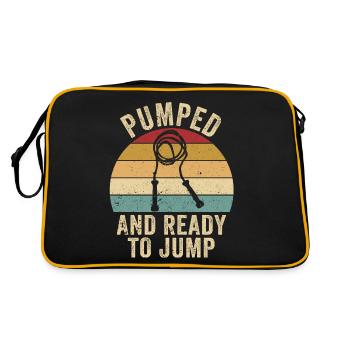 Lustiges Springseil Springseil Springseil Pumped T - Retro Tasche - Schwarz/Gold - Hinten