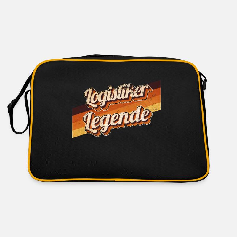 Logistik Geburtstag als Legende geboren Logistiker - Retro Tasche - Schwarz/Gold