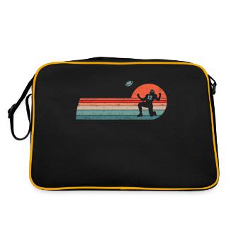 Joueur de football Rugby Ball Match de football - Sac Retro - noir/or - Dos