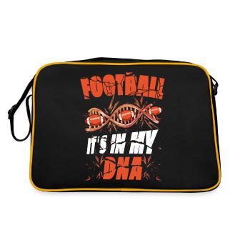 Joueur de football Rugby-ball C’est dans mon ADN américain - Sac Retro - noir/or - Dos
