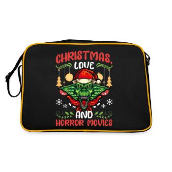 Horror Movie Zombie Santa Christmas Love Horror - Retro Bag - black/gold - Back