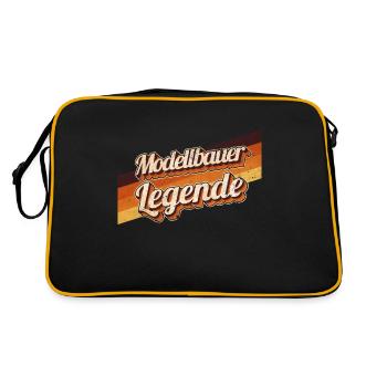 Technischer Geburtstag als Legende geboren - Retro Tasche - Schwarz/Gold - Hinten