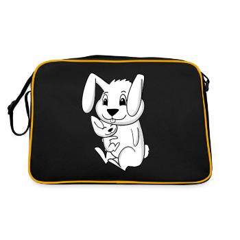 Family Pregnancy - Rabbit with Baby - Rabbit - Retro Bag - black/gold - Back