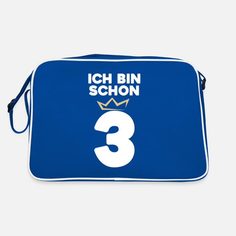 3 Geburtstag - 3 Jahre mit Krone Retro Tasche
