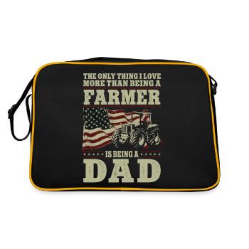 Farming Farmer Dad Father Vintage - Retro Bag - black/gold - Back