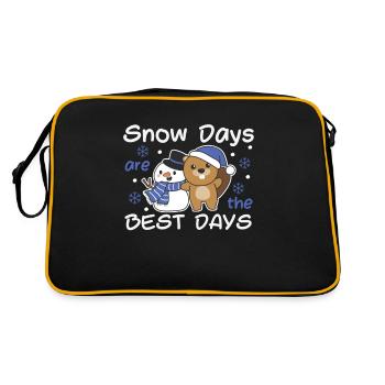 Biber Snow Days sont les meilleurs jours d’hiver - Sac Retro - noir/or - Dos