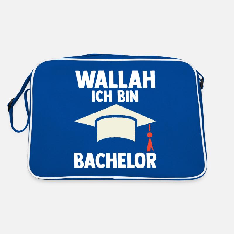 Student Akademiker Uni Abschlussfeier Bachelor Retro Tasche