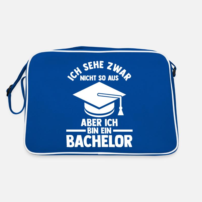 Student Akademiker Uni Abschlussfeier Bachelor Retro Tasche