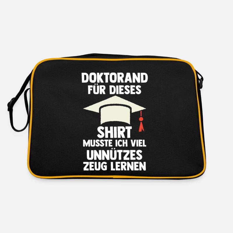 Doktor Abschluss Doktorand Promotion Doktortitel Retro Tasche