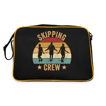Lustiges Springseil Springseil springen Seil sprin - Retro Tasche - Schwarz/Gold - Hinten