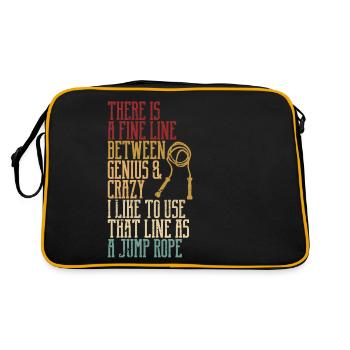 Lustiges Springseil Springseil springen Springseil - Retro Tasche - Schwarz/Gold - Hinten