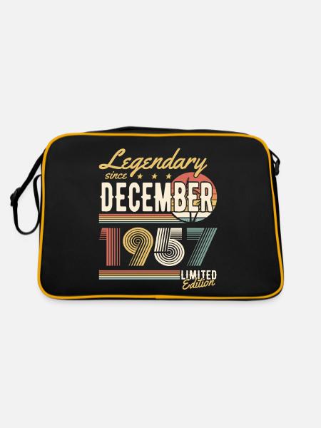 Legendary Since December 1957 Limited Edition - Retro Tasche - Schwarz/Gold - Hinten