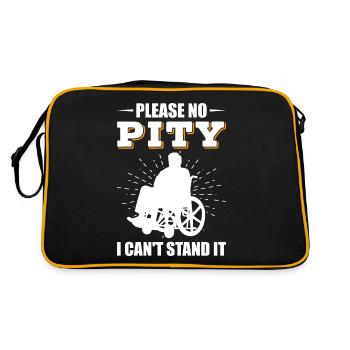 Funny Spinal Cord Injury Wheelchair Cross-Section - Retro Bag - black/gold - Back