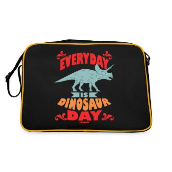 Everyday Is Dinosaur Day - Retro Bag - black/gold - Back