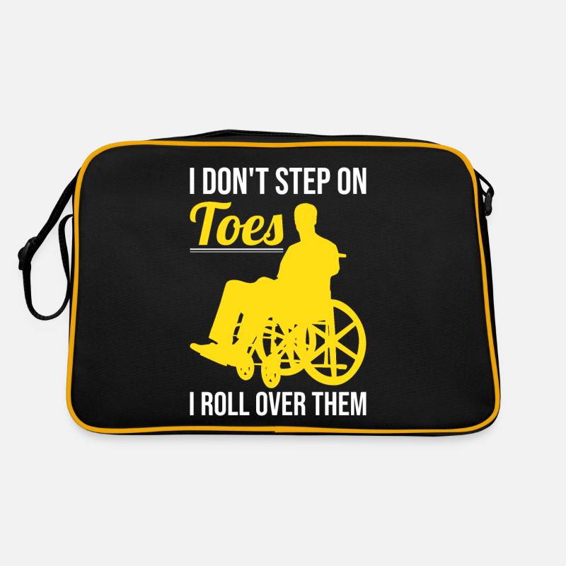 Drôle de lésion de la moelle épinière Coupe transversale du fauteuil roulant Sac Retro