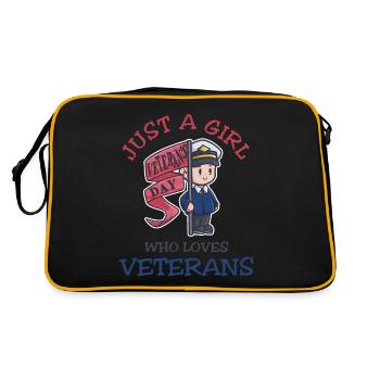 Juste une fille qui aime la Journée des anciens combattants - Sac Retro - noir/or - Dos