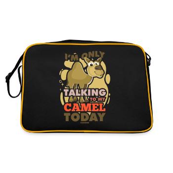 Je ne parle qu’à mon chameau aujourd’hui - Sac Retro - noir/or - Dos
