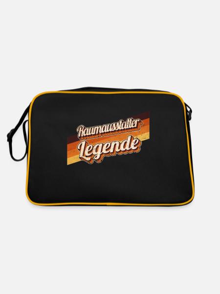 Dekorateur Geburtstag als Legende geboren - Retro Tasche - Schwarz/Gold - Hinten