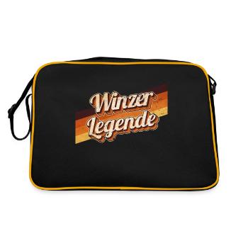 Weinbauer Geburtstag als Legende geboren Winzer - Retro Tasche - Schwarz/Gold - Hinten