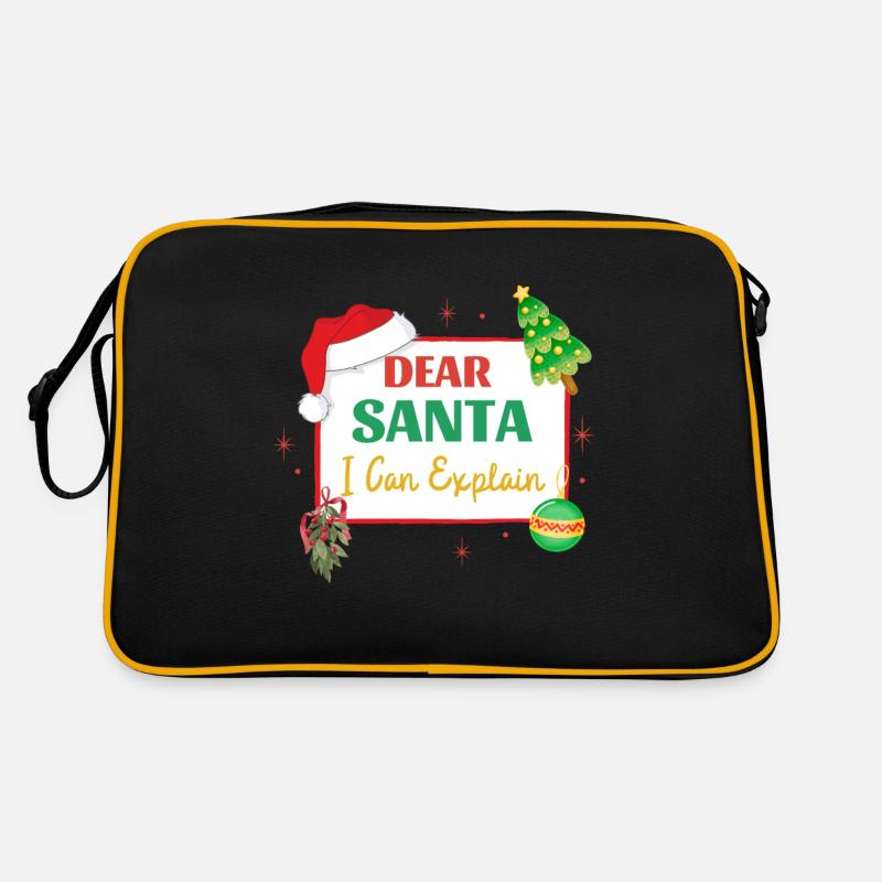 Cher Père Noël, je peux expliquer Noël drôle Sac Retro