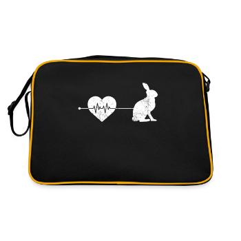 Rabbit heartbeat - Retro Bag - black/gold - Back
